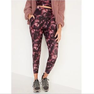 Old Navy Tie-Dye Leggings - Black and Pink